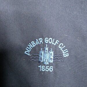 Vintage Men's Proquip Golf Vest Dunbar Golf Club Scottland Navy Blue Size L